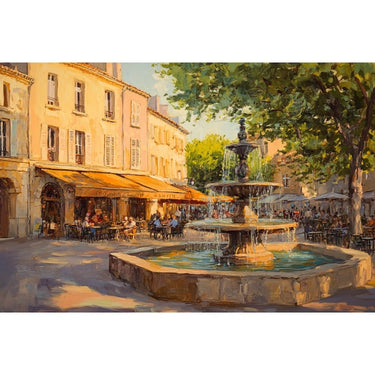 Tableau Place Fontaine Provence
